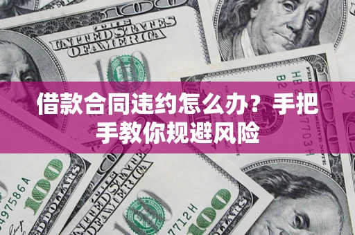 武汉借款合同违约怎么办？手把手教你规避风险