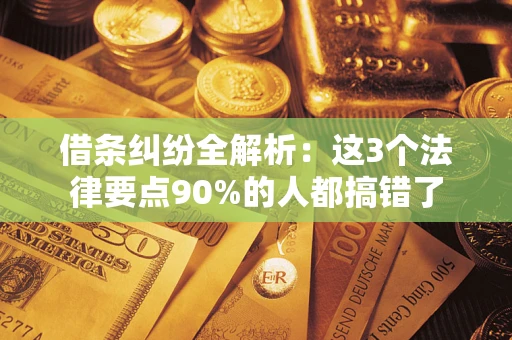 武汉借条纠纷全解析：这3个法律要点90%的人都搞错了