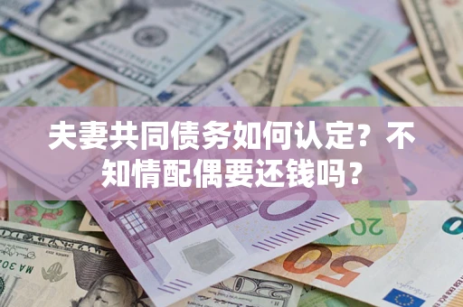 武汉夫妻共同债务如何认定？不知情配偶要还钱吗？