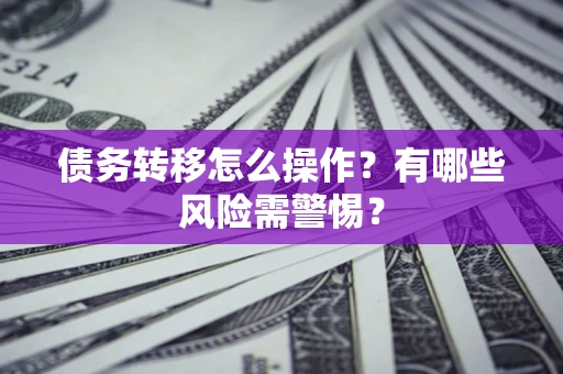 武汉债务转移怎么操作？有哪些风险需警惕？