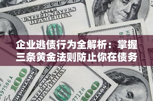 武汉企业逃债行为全解析：掌握三条黄金法则防止你在债务乱局中“踩雷”