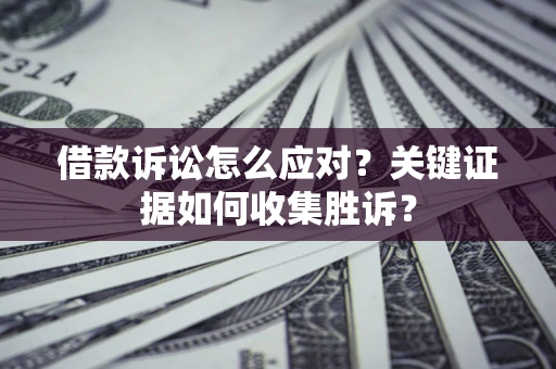 武汉借款诉讼怎么应对？关键证据如何收集胜诉？